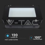 V-TAC VT-964 400W LED Прожектор SAMSUNG Чип SMD Slim Черно Тяло 4000K 120 lm/W