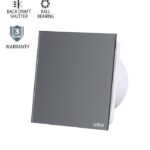 Vito 8005250 ВЕНТИЛАТОР ЗА БАНЯ VENTI-GL100/Φ100MM/СТЪКЛЕН ПАНЕЛ/ЛАГЕР И КЛАПА/СИВ 12W