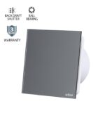 Vito 8005250 ВЕНТИЛАТОР ЗА БАНЯ VENTI-GL100/Φ100MM/СТЪКЛЕН ПАНЕЛ/ЛАГЕР И КЛАПА/СИВ 12W