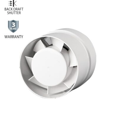 Vito 8005310 ВЕНТИЛАТОР ЗА БАНЯ КАНАЛЕН VENTI -P120 PIPE Φ120MM/ КЛАПА/БЯЛ 15W