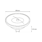 Milagro AR8618 КРУШКА AR111 - 10.5W GU10 3000K/ Бяла с рефлектор Димируема