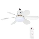 Vito 2027720 ТАВАНЕН ВЕНТИЛАТОР С LED ЛАМПА FANLUX-A6 15W 3xCCT (3000K/4500K/6500K) 1275Lm 52CM БЯЛ ДИСТАНЦИОННО УПР. ДИМИРАНЕ