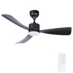 Vito 2027750 ТАВАНЕН ВЕНТИЛАТОР С LED ЛАМПА FANLUX-C3 18W 3xCCT (3000K/4500K/6500K) 1530Lm 106CM ЧЕРЕН ДИСТАНЦИОННО УПР