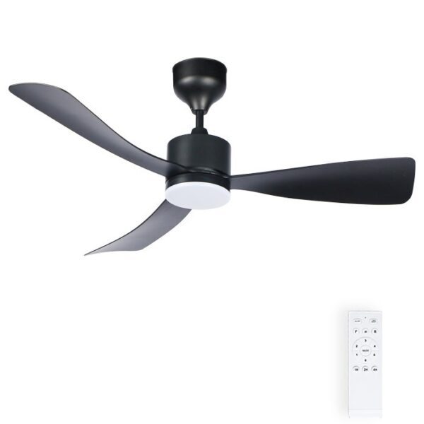 Vito 2027750 ТАВАНЕН ВЕНТИЛАТОР С LED ЛАМПА FANLUX-C3 18W 3xCCT (3000K/4500K/6500K) 1530Lm 106CM ЧЕРЕН ДИСТАНЦИОННО УПР
