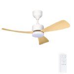 Vito 2027760 ТАВАНЕН ВЕНТИЛАТОР С LED ЛАМПА FANLUX-C3 18W 3xCCT (3000K/4500K/6500K) 1530Lm 106CM ЦВЯТ ДЪБ ДИСТАНЦИОННО УПР.