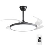 Vito 2027770 ТАВАНЕН ВЕНТИЛАТОР С LED ЛАМПА FANLUX-D4 30W 3xCCT (3000K/4500K/6500K) 2250Lm 106CM ЧЕРЕН ДИСТАНЦИОННО УПР ДИМИРАНЕ