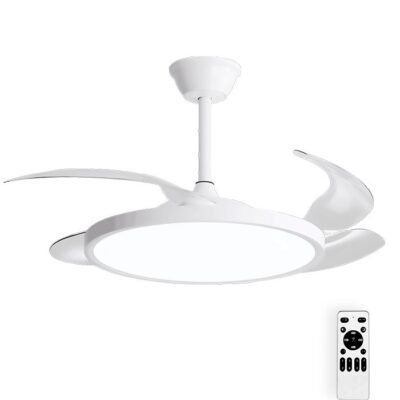 Vito 2027780 ТАВАНЕН ВЕНТОЛАТОР С LED ЛАМПА FANLUX-D4 30W 3xCCT (3000K/4500K/6500K) 2250Lm 106CM БЯЛ ДИСТАНЦИОННО УПР.