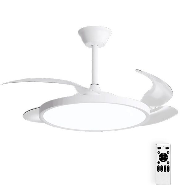 Vito 2027780 ТАВАНЕН ВЕНТОЛАТОР С LED ЛАМПА FANLUX-D4 30W 3xCCT (3000K/4500K/6500K) 2250Lm 106CM БЯЛ ДИСТАНЦИОННО УПР.