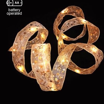 Vito 5620760 CHRISTMAS LIGHTING NATALE-20 FLAT RIBBON 20LED 27K 2M 2AA IP20 SILVER