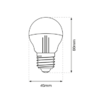 Milagro EKZF8011 LED крушка с нажежаема жичка 4W G45 E27 2700K половин злато