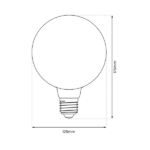 Milagro EKZF8016 LED крушка с нажежаема жичка 6W G125 E27 2700K кехлибар