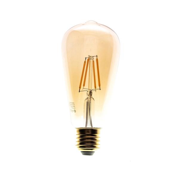 ekzf8017a.jpg Milagro EKZF8017 LED крушка с нажежаема жичка 6W ST64 E27 2700K кехлибар