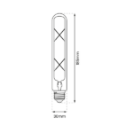 Milagro EKZF8018 LED крушка с нажежаема жичка 4W T30 E27 2700K кехлибар
