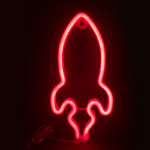 ACA Lighting X04874320 ROCKET – 87 неонови LED бат. 3×AA   USB червен IP20 13.5×2×27см