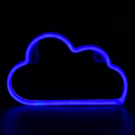 ACA Lighting F04006316 CLOUD – 48 неонови LED бат. (3×AA) USB синьо IP20 29.5×2×18.5см