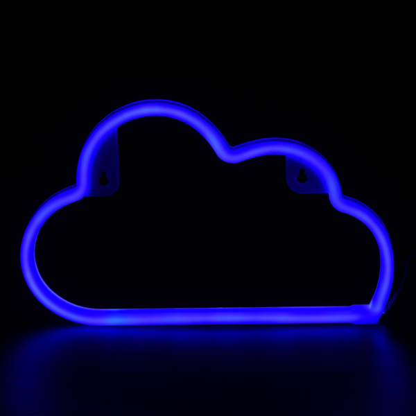 ACA Lighting F04006316 CLOUD – 48 неонови LED бат. (3×AA) USB синьо IP20 29.5×2×18.5см