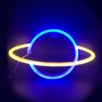 ACA Lighting X041166319 CELESTIAL BODY – 116 неонови LED бат. (3×AA) USB златно и синьо IP20 17.5×2×30см