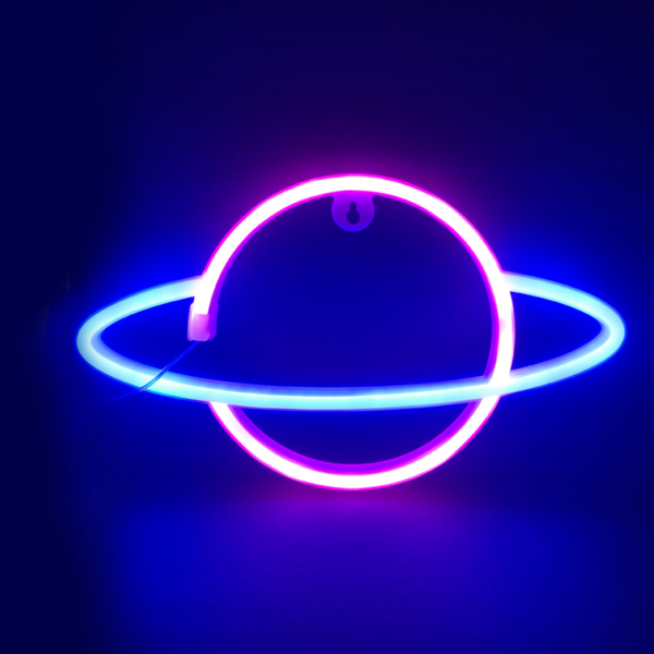 ACA Lighting X041087319 CELESTIAL BODY – 108 неонови LED бат. (3×AA) USB розово и синьо IP20 17.5×2×30см