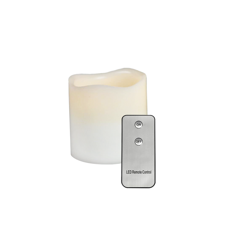 f0711514.png ACA Lighting F0711514 Бяла восъчна свещ – 1 LED бат. (2×AA) + IR дистанционно топла светлина IP20 Ø7.5×10см