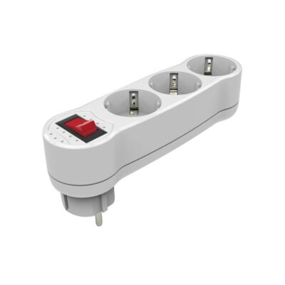 Vito 8002970 GROUP SOCKETS WITH PLUG COMBI 16A 250V Max.3680W WITH SWITCH WHITE EARTH SHUTTER