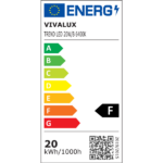 Vivalux VIV004556 LED прожектор TREND LED 20W черен 6400K