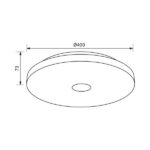 Vivalux VIV004423 Мултифункционална LED плафониера с дистанционно KATE LED 60W 3000-6400K