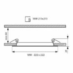 Vivalux VIV003393 LED панел GRID LED 18W 1150lm бял 4000K