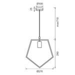 Vivalux VIV005103 Полилей ELIO SSP603 1xE27 звезда черен