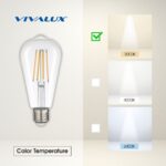 Vivalux VIV005237 LED филамент лампа FLICK LED STF64 8W 1055lm E27 3000K