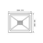 Vivalux VIV004558 LED прожектор TREND LED 50W черен 6400K