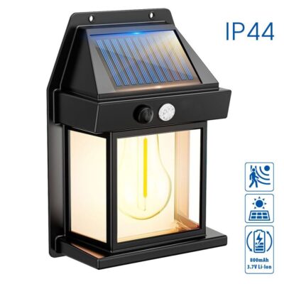 Vivalux VIV005145 Соларно фасадно LED тяло със сензор CABANA SOLAR LED∙ PIR 3000K IP44