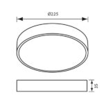 Vivalux VIV004661 LED Плафон DARS 24W черен 4000K