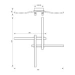 Vivalux VIV005039 LED плафон RIVER LED 24W черен 4000K