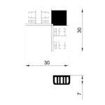 Vivalux VIV005075 Свързващ елемент за SMD3535 LED ленти CORNER CONNECTOR 8 mm 10 бр.