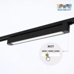 Vivalux VIV005207 Линейно LED тяло за релсов монтаж DRAX LED 20W черен CCT-switch 3000K-4000K-6400K
