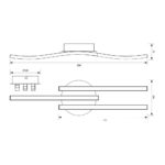 Vivalux VIV005038 LED плафон RIVER LED 18W черен 4000K