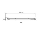 Vivalux VIV001657 Кабел с щепсел CB/63/20*22 бял