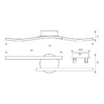Vivalux VIV005037 LED плафон RIVER LED 12W черен 4000K
