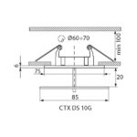 Vivalux VIV001307 Луна за вграждане СТХ-DS-10G/B злато