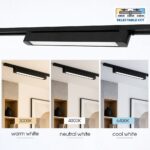 Vivalux VIV005207 Линейно LED тяло за релсов монтаж DRAX LED 20W черен CCT-switch 3000K-4000K-6400K