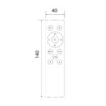 Vivalux VIV005246 Мини монохромен радиочестотен LED контролер RF12 DC 12-24V 28 работни режима