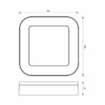 Vivalux VIV004750 LED плафониера DOLCE/SQ LED 15W черен 4000K IP65