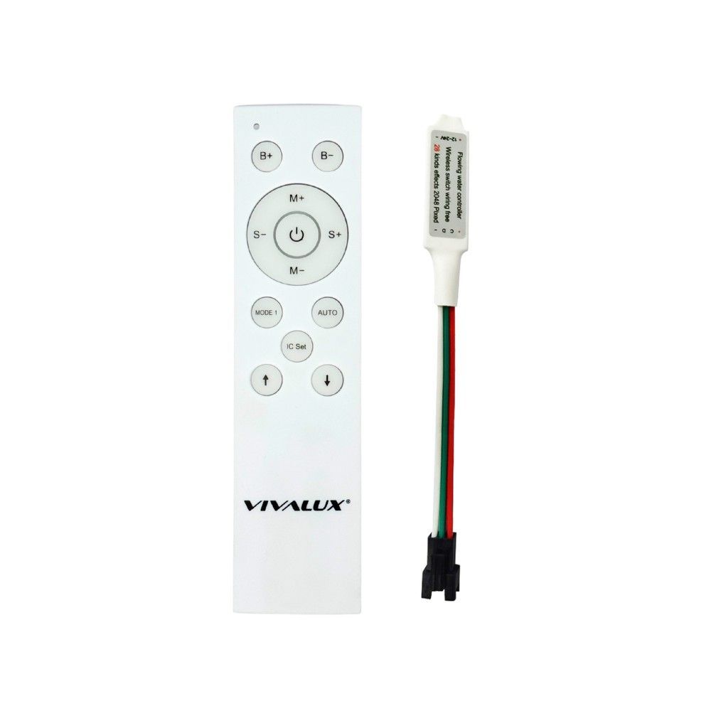 image-product-93e951ea-005246-00.jpg Vivalux VIV005246 Мини монохромен радиочестотен LED контролер RF12 DC 12-24V 28 работни режима