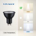 Vivalux VIV005061 LED лампа NERO LED JDR 7W 560lm GU10 3000K