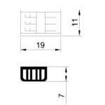 Vivalux VIV005074 Свързващ елемент за SMD3535 LED ленти CONNECTOR MIDDLE 8 mm 10 бр.