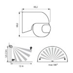 Vivalux VIV003612 Инфрачервен сензор за движение RAFI SR18 черен IP44