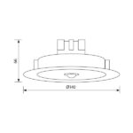 Vivalux VIV004545 LED луна за вграждане със сензор за движение DION LED 11W SR36