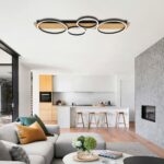 Vivalux VIV005159 LED плафон MATTEO-C LED 38W черно+дърво CCT 3000-4000-6400K