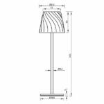 Vivalux VIV004780 Настолна безжична LED лампа с акумулаторна батерия ESTELLA LED 3W димируема 4000K IP54