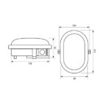 Vivalux VIV003961 Влагозащитена LED плафониера RENE LED 8W черен 4000K IP54